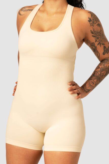 Ribbed Halter Romper