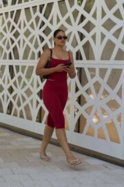 Burgundy Capri Sculpt Leggings - Image 2